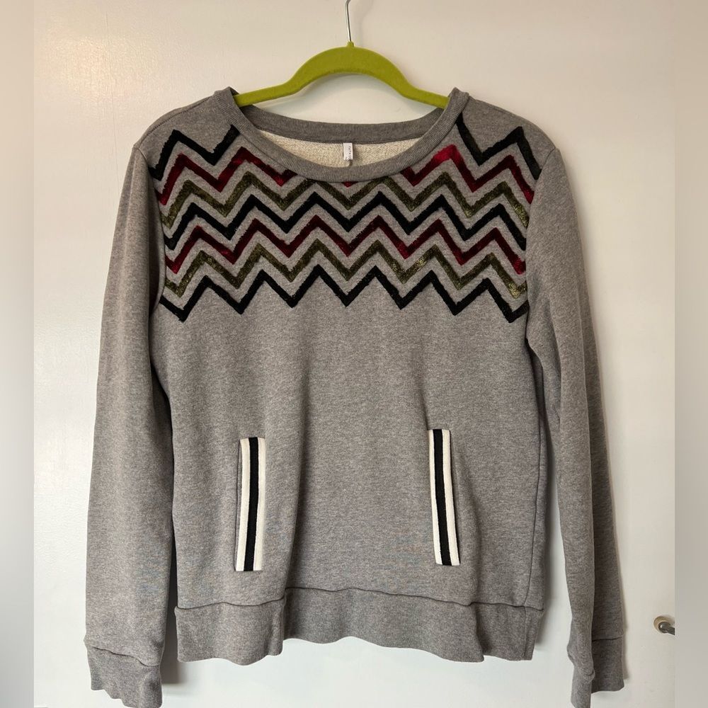 Faith Connexion Chevron Embroidered Sweatshirt